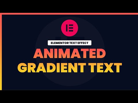 How to Create Animated Gradient Text Effects in Elementor | WordPress Tutorial