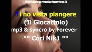 (Introvabili) - Il Giocattolo - Ti ho vista piangere (cori) - KARAOKE chords