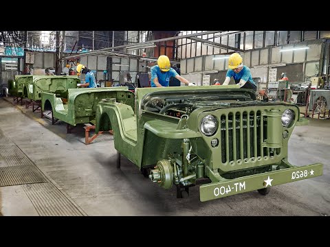 видео: Inside Local Factory Building Jeep Vehicle Body by Hands