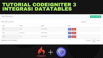 Tutorial CodeIgniter 3 - Integrasi DataTables Versi Client Side