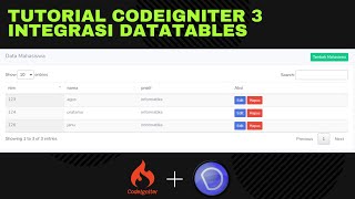 Tutorial CodeIgniter 3 - Integrasi DataTables Versi Client Side Wealth