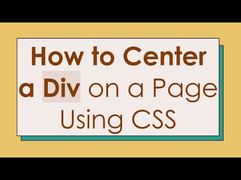 How to Center a Div on a Page Using CSS