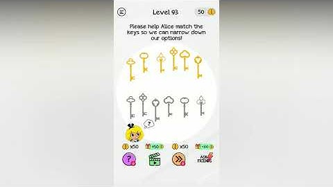 Braindom Level 93 Please help Alice match the keys