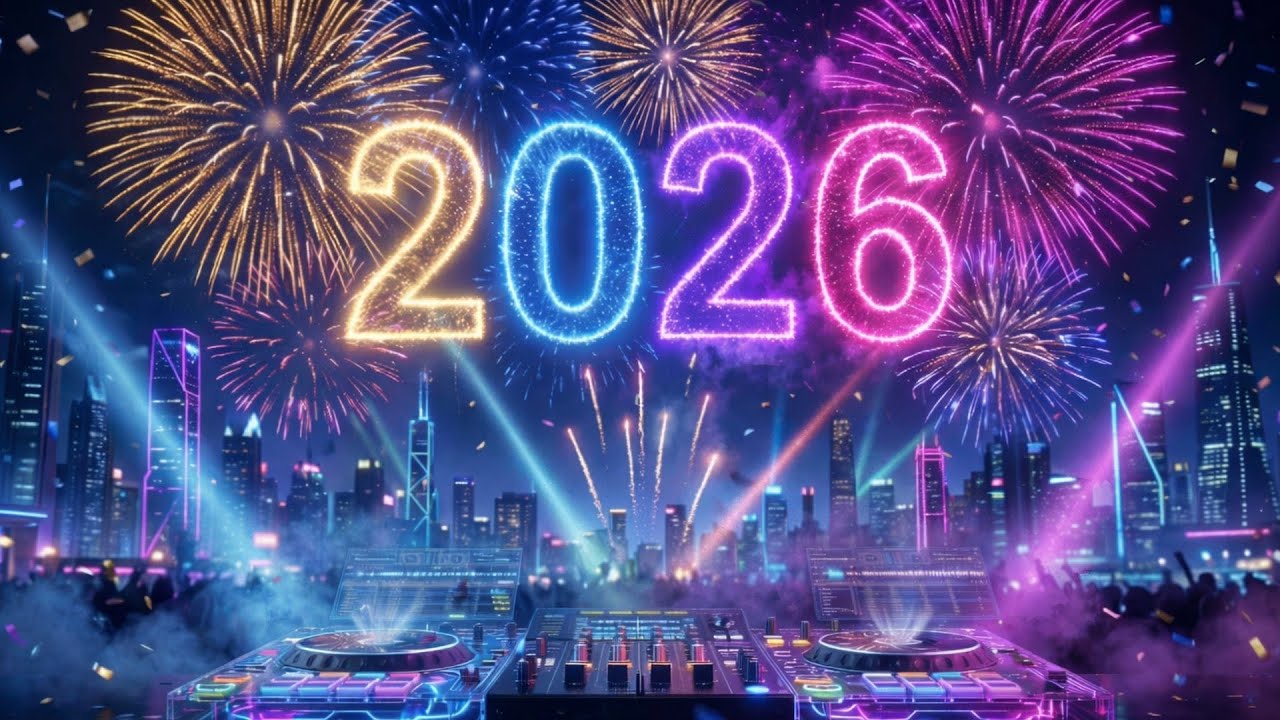 3 HOURS HAPPY NEW YEAR 2026 🎆 TECHNO BEAT | Fireworks • Countdown • Party Background Music