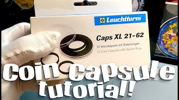 Coin Capsules TUTORIAL ... #leuchtturm LARGE XL capsules for 2oz KOOKABURRA silver coins