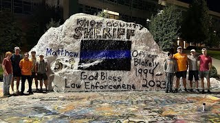 University of Tennessee students paint the Rock in honor of Deputy Tucker Blakely