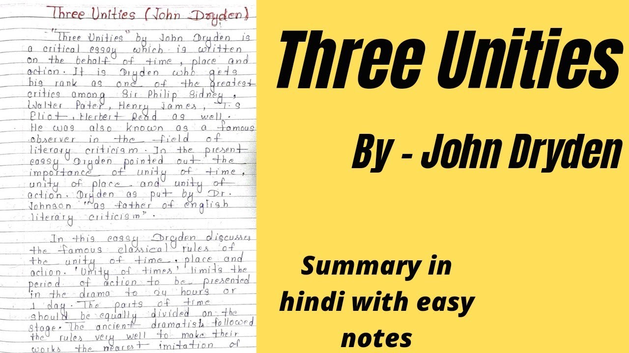 Who Violated The Three Unities?