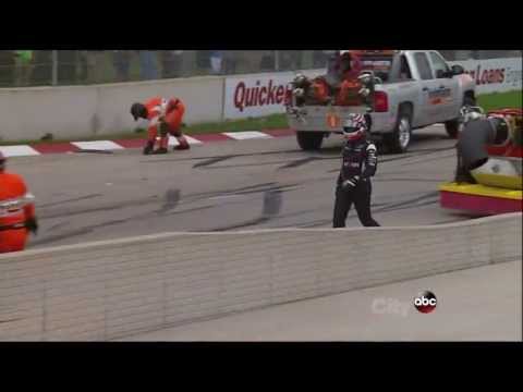 Will Power PISSED Throws Gloves At Sébastien Bourdais IndyCar Detroit 2013 Race 2