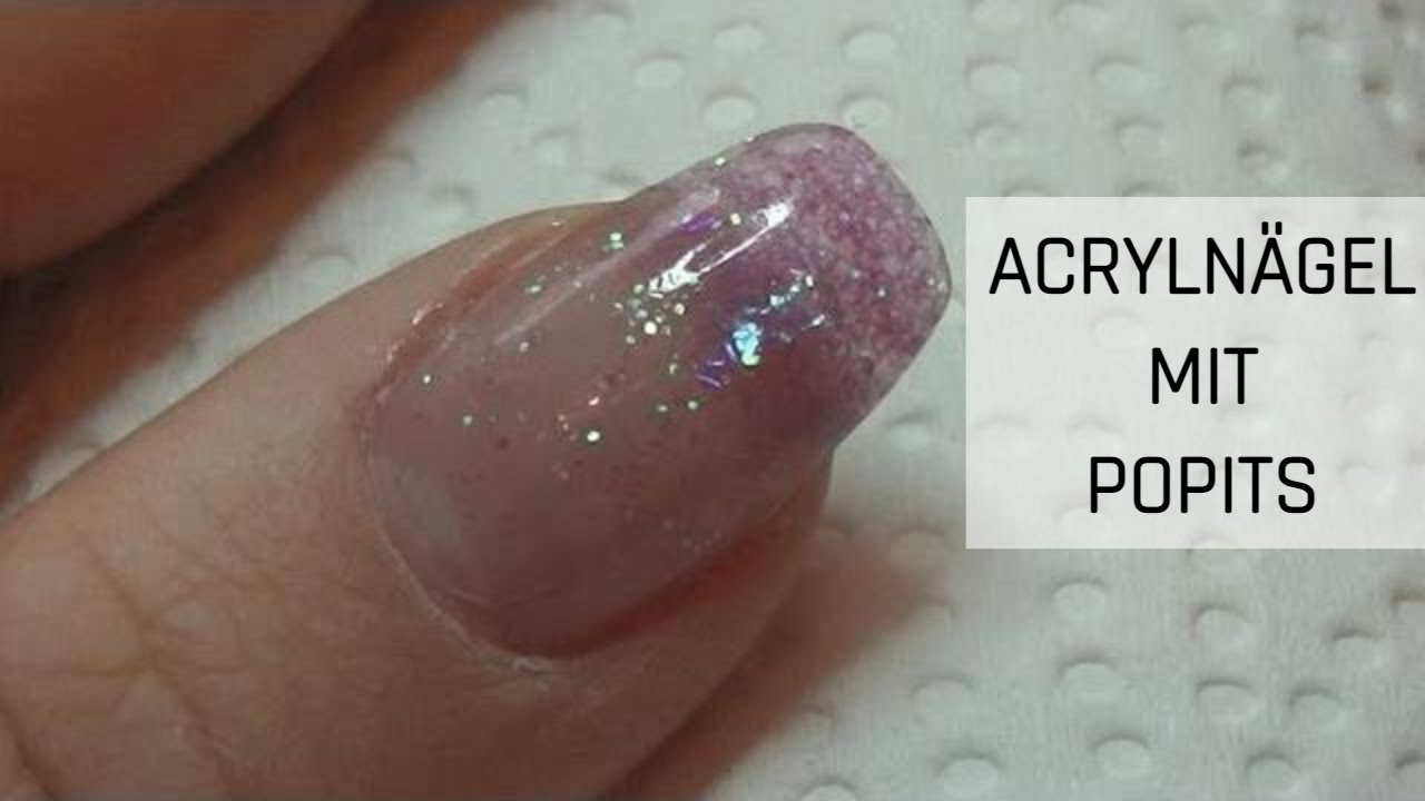 Acrylnagel Popits Dual System Clear Violett Design Youtube