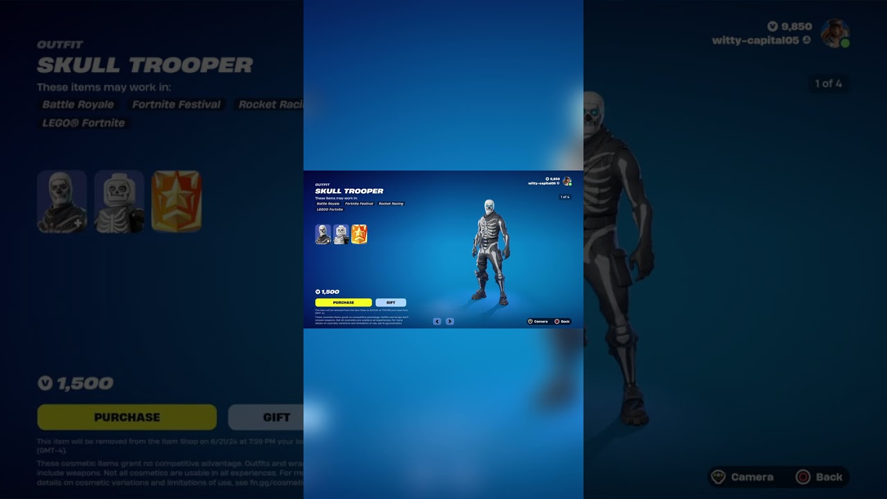 SKULL TROOPER SKIN!! | FORTNITE ITEM SHOP 