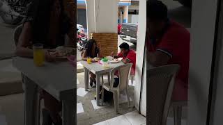 girl makes him uncomfortable in the restaurant 😂😂 #funny #shorts #prank