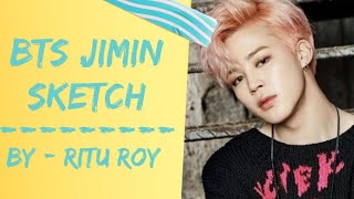 Bts Park Jimin Pencil Sketchby- Ritu Roy
