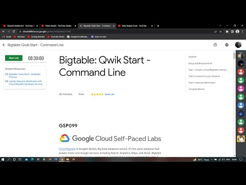 Bigtable Qwik Start Command Line #googlecloud #qwiklabs #CodingBuddies