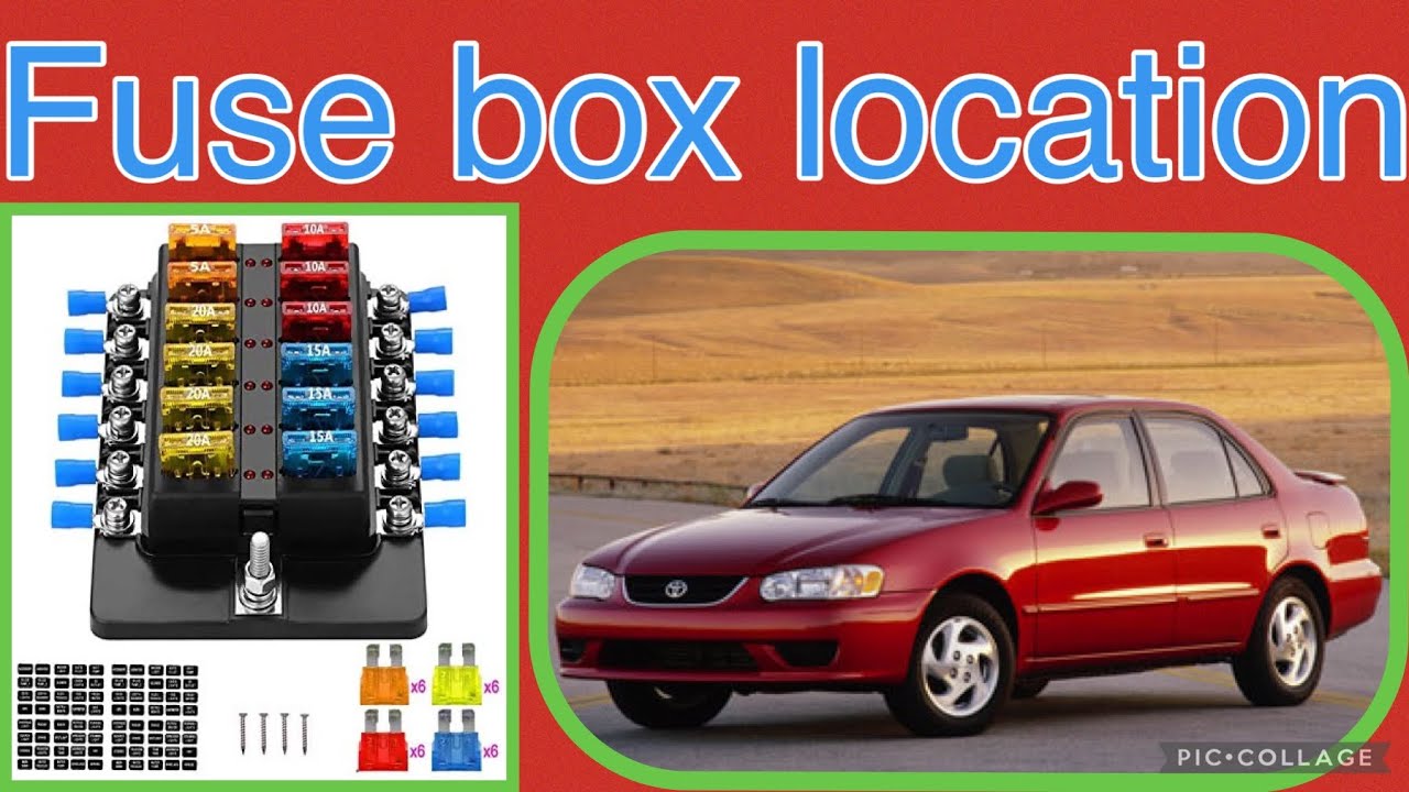 The fuse box location on a 2001 Toyota Corolla - YouTube
