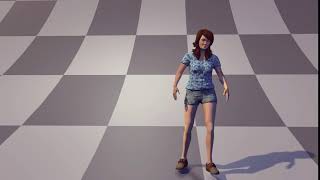 Female jumping Zรผrich 3D in the Matrix