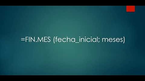 Función FIN.MES
