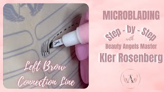 Microblading: Step - by - Step "Left Brow Connection Line"