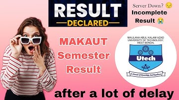 MAKAUT finally releases semester results after prolonged delay.  #MAKAUTResult #wbmentor