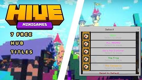 7 FREE Hub Titles | july 2022 | Minecraft The Hive