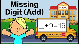 Addition Missing Digit: Addition to 20: Math Subitizing