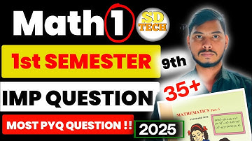 Class 9th Math 1 Most Important Question first semester exam | sd tech | 9th Math imp question 