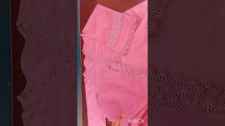 دپٹے پر بازار جیسی لیس اب گھر پر لگائیں 🥰 | Professional Dupatta Lace Stitching Tutorial 🧵#shorts