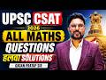 UPSC CSAT 2026 Maths Questions हलवा Solutions 🔥 Upsc Prelims MATHS by Gagan Pratap Sir #upsc
