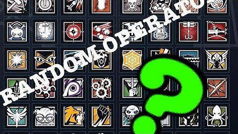 RAINBOW SIX RANDOM OPERATORS ONLY IN RANKED