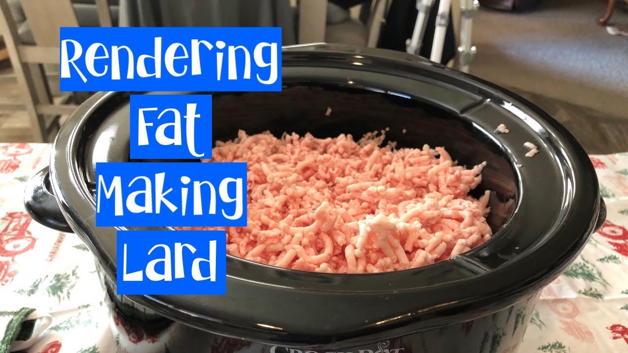 Making Lard Rendering Pork Fat into Lard Frozen Spaghetti Grind