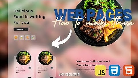 Create an Elegant Restaurant Landing Page Hero Section using HTML & CSS with in 15 minutes (Part-1)