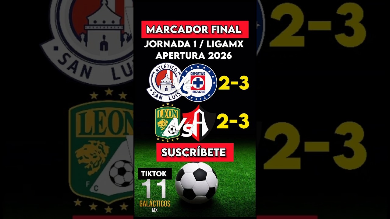 🚨 LEÓN 2-3 ATLAS Y SAN LUIS 2-3 CRUZ AZUL 😱 | RESUMEN Y GOLES | LIGA MX APERTURA 2026 🇲🇽