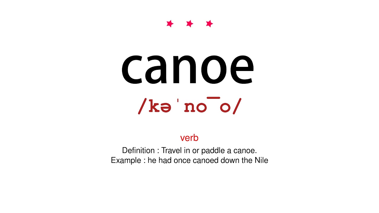 How to pronounce canoe Vocab Today YouTube