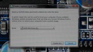 create a system repair disc in windows 7
