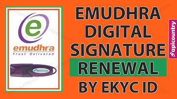 DSC Renew in Emudhra 🚀🚀. Digital Signature Certificate Renewal Process Emudhra using eKYC ID.