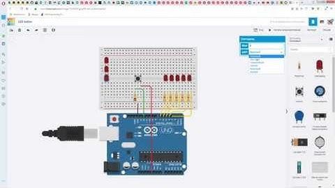 Уроки Ардуино в tinkercad. Урок 2_2 Подключение кнопки к ардуино. Монитор порта.