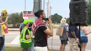 Protesters gather to rally against ICE flights at Akron-Canton Airport