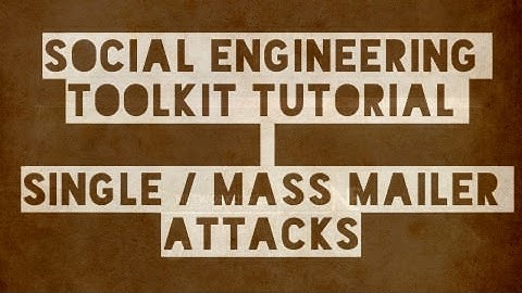 Kali Linux - Social Engineering Toolkit Single / Mass Mailer Attacks