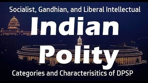 Characteristics and Categories of DPSP | Lesson 31 | Socialist, Gandhian, and Liberal Intellectual