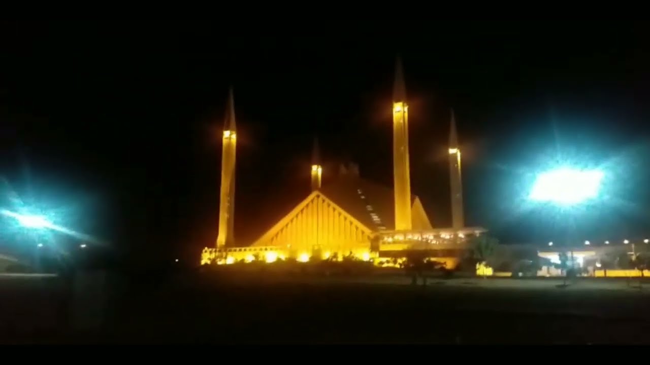 Faisal Masjid Islamabad | Night View 