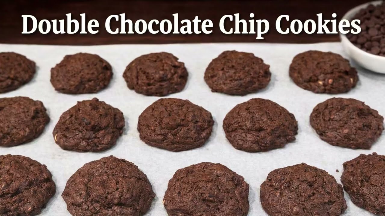 Double Chocolate Chip Cookies for a School Party | Family Baking