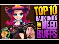 10 DARK Units that NEED BUFFS!!! (Summoners War)