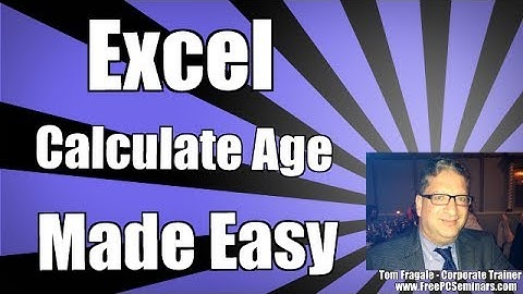 How to calculate age using Excel 2007 - Excel 2007 tutorial 2010 2013 2016