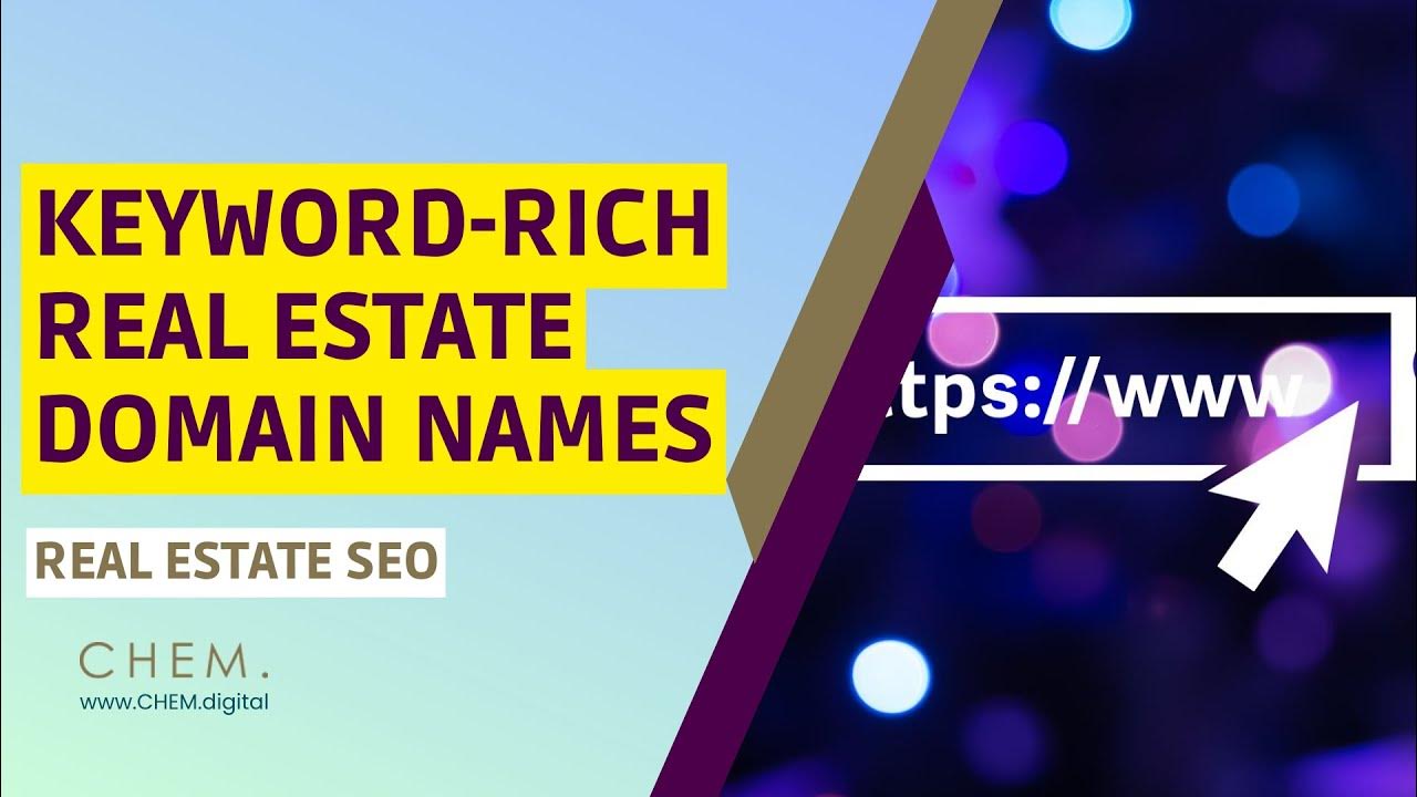 Keyword Rich Real Estate Domain Names YouTube