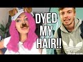 DYING MY HAIR DARK!!! + Boyfriend's Reaction!!!