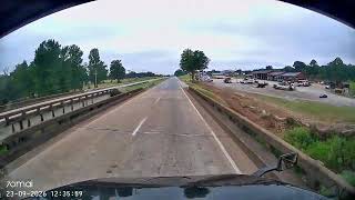 Swift truck driver does a U turn on a 65 mph highway. I was going West on Alabama US route 72 today.