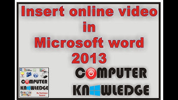 Insert online video in Microsoft word 2013