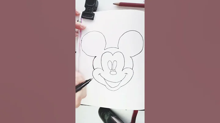 Simple drawing tutorial | Disney cartoon Mickey Mouse Drawing | How to Draw Mickey Mouse #shorts