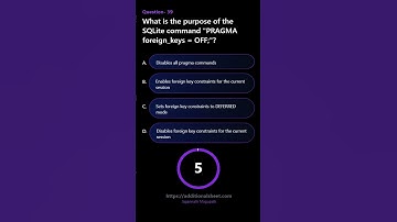 What is the purpose of the SQLite command PRAGMA foreign keys OFF