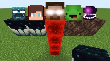what if you create a HEROBRINE JJ AND MIKEY WARDEN STORM in MINECRAFT