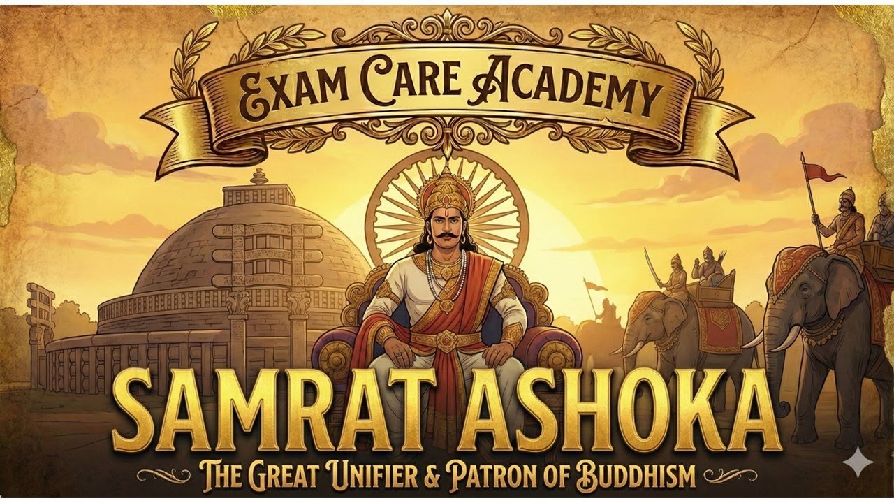 Ashoka – Triumph of Peace over Power | Quick GK Revision for All Govt Exams  | Exam Care Academy